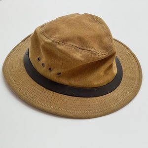 Filson Tin Cloth Packer Hat Dark Tan Small